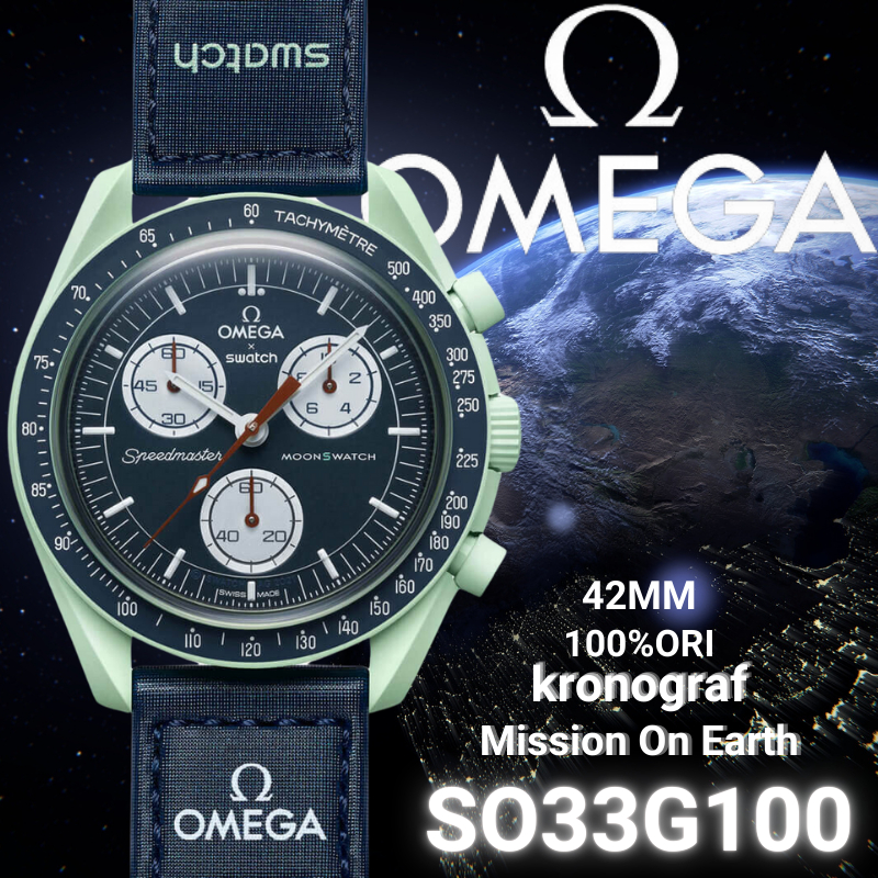 【100%ORI】OMEGA X SWATCH Joint Series Earth Mission Quartz Movement Swatch Omega Joint Model Plant Ce