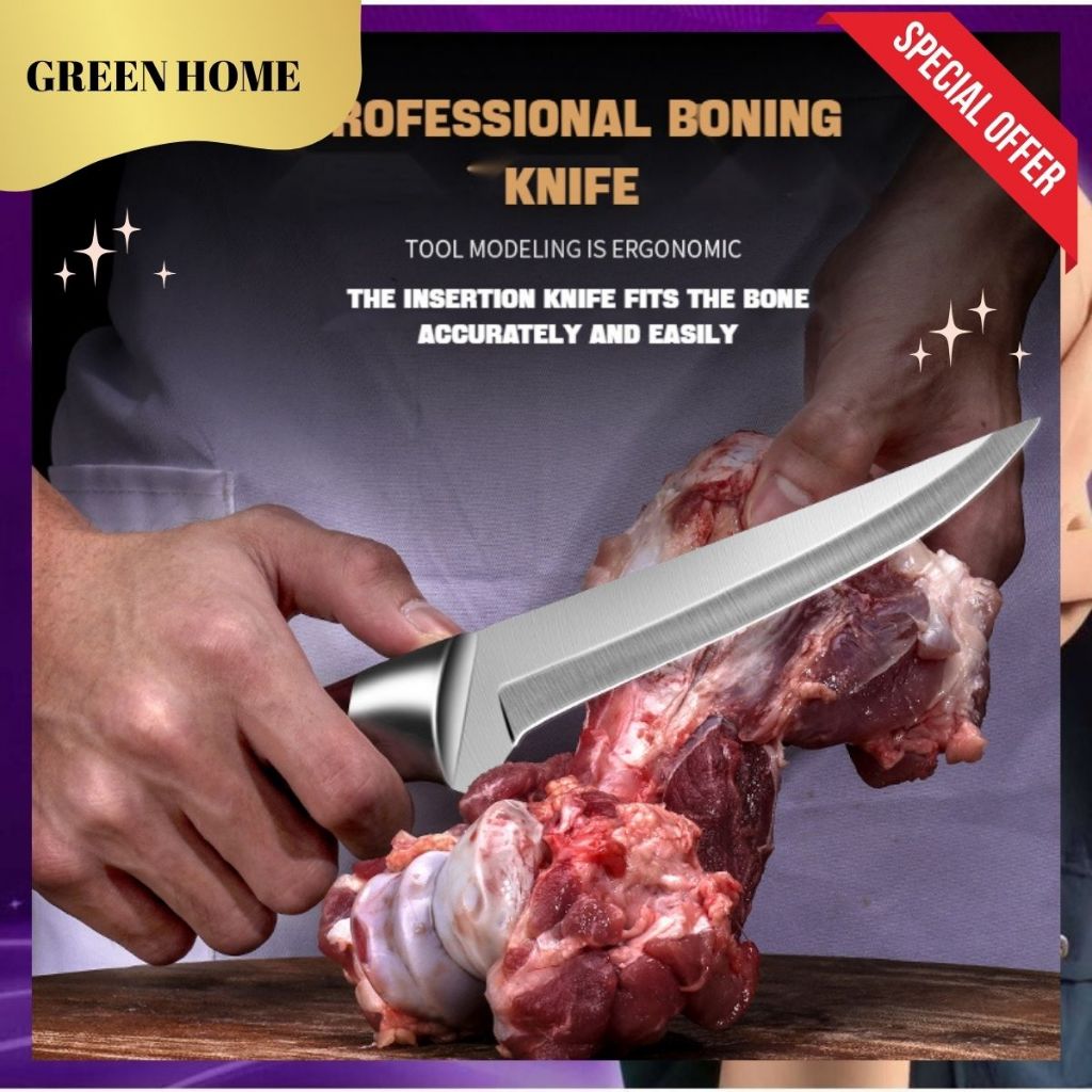 MONGOLIA JAPAN MULTI-PURPOSE STEEL KNIFE PRO/ Pisau Super Jepang/Pisau Boning Profesional/ Japanese 