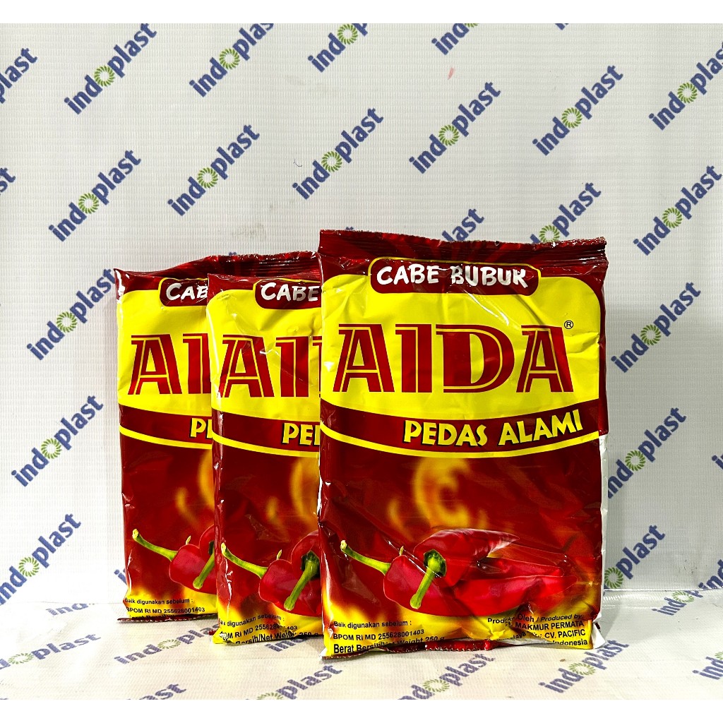 

Bubuk Cabai / Cabe Aida Giling Halus 250gr Serbaguna Pedas Alami