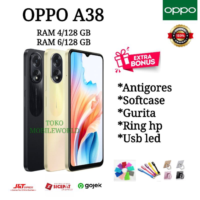 OPPO A38 RAM 4/128 GB & RAM 6/128 GB GARANSI RESMI OPPO