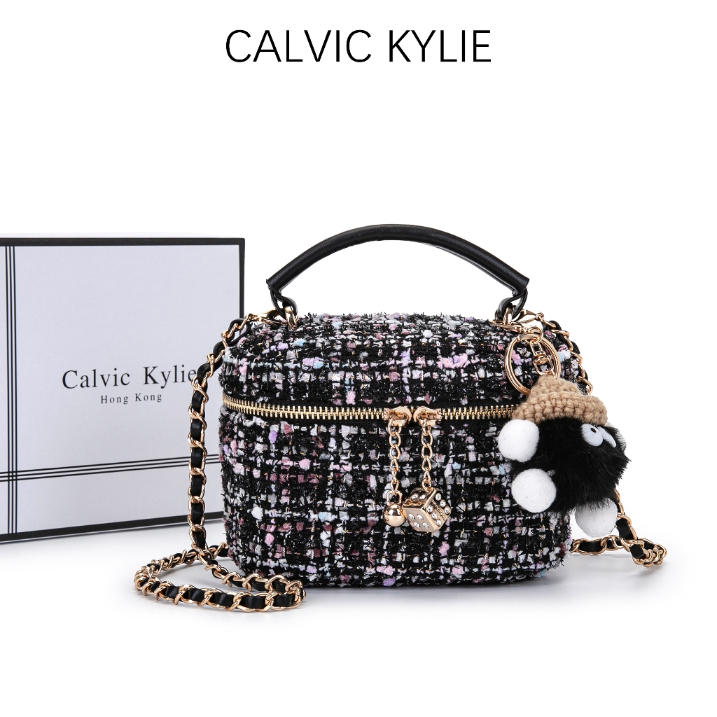 CALVIC KYLIE - Tas handle bag / Tas wanita rajutan / Tas rantai / Tas mini bag / Tas selempang wanti