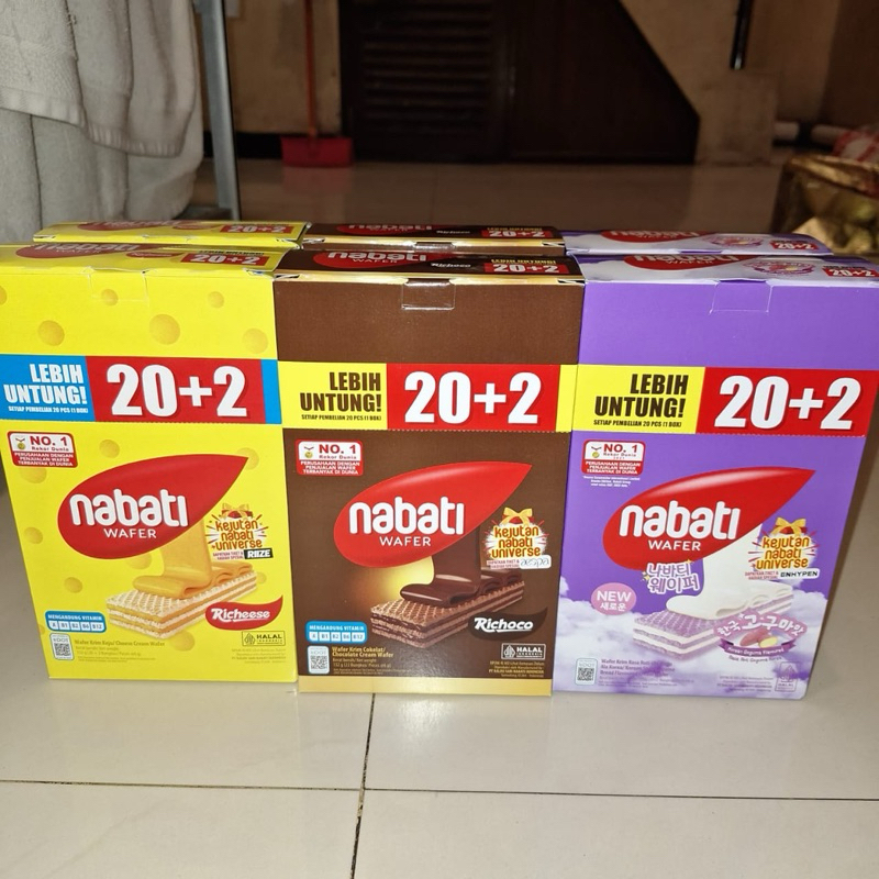 

{ PERBOX } Nabati Wafer 132gr / Nabati Wafer Renyah Isi 20+2