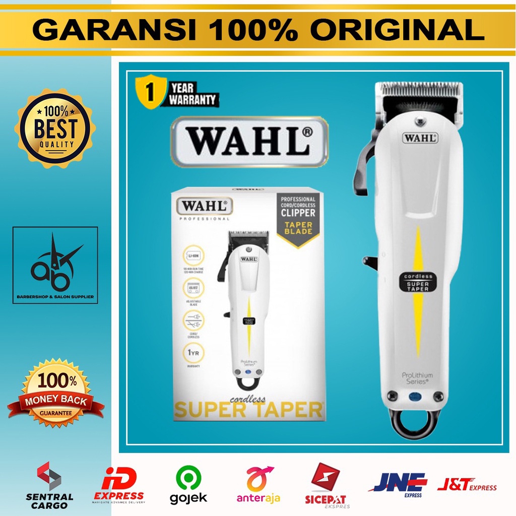 Wahl Super Taper Cordless Clipper Tanpa Kabel Alat Cukur Rambut Barber