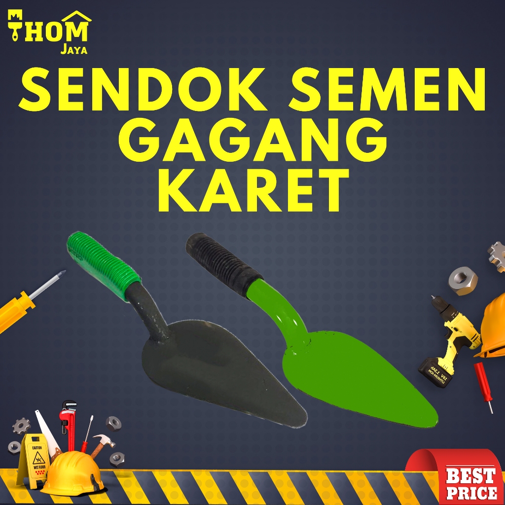 SENDOK SEMEN / CETOK BANGUNAN / CETOK SEMEN - GAGANG KARET LANCIP