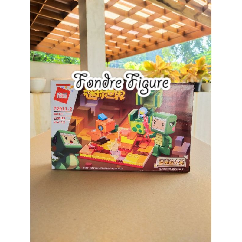 ORIGINAL KKV QMAN 72011-2 MINI WORLD NEST SINGLE BOX DINO LEGO BLOCKS BRICK MAINAN BALOK ANAK KADO