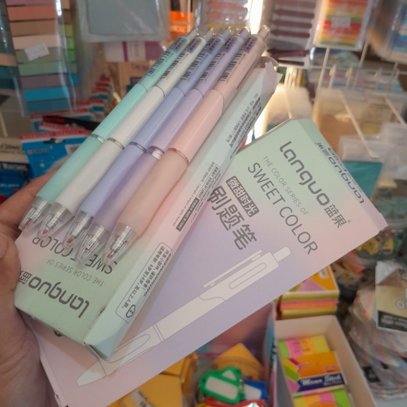 

1 Pak isi 5 Pen Gel 0.5 Panmomo sweet colour Pulpen Murah Grosir