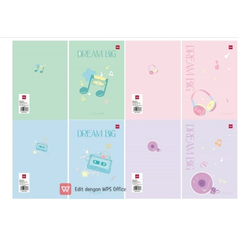 

Buku Tulis Boxy DELI 42 lembar RHYTHMIC LIFE (per pack)