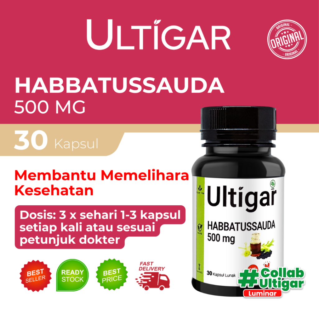 Ultigar Habbatussauda 500 mg ISI 30 KAPSUL LUNAK