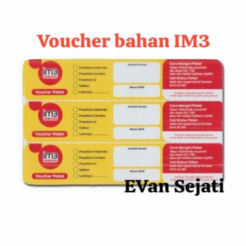 Voucher Bahan IM3