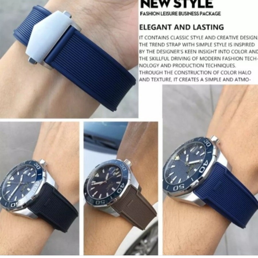 Tali jam tangan rubber - Rubber Strap TagHeur Aquaracer 22mm