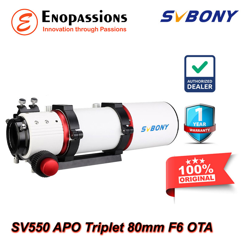 Svbony SV550 APO Triplet Refractor OTA 80mm F6 Astronomy Telescope Untuk Deep Space Astrophotography