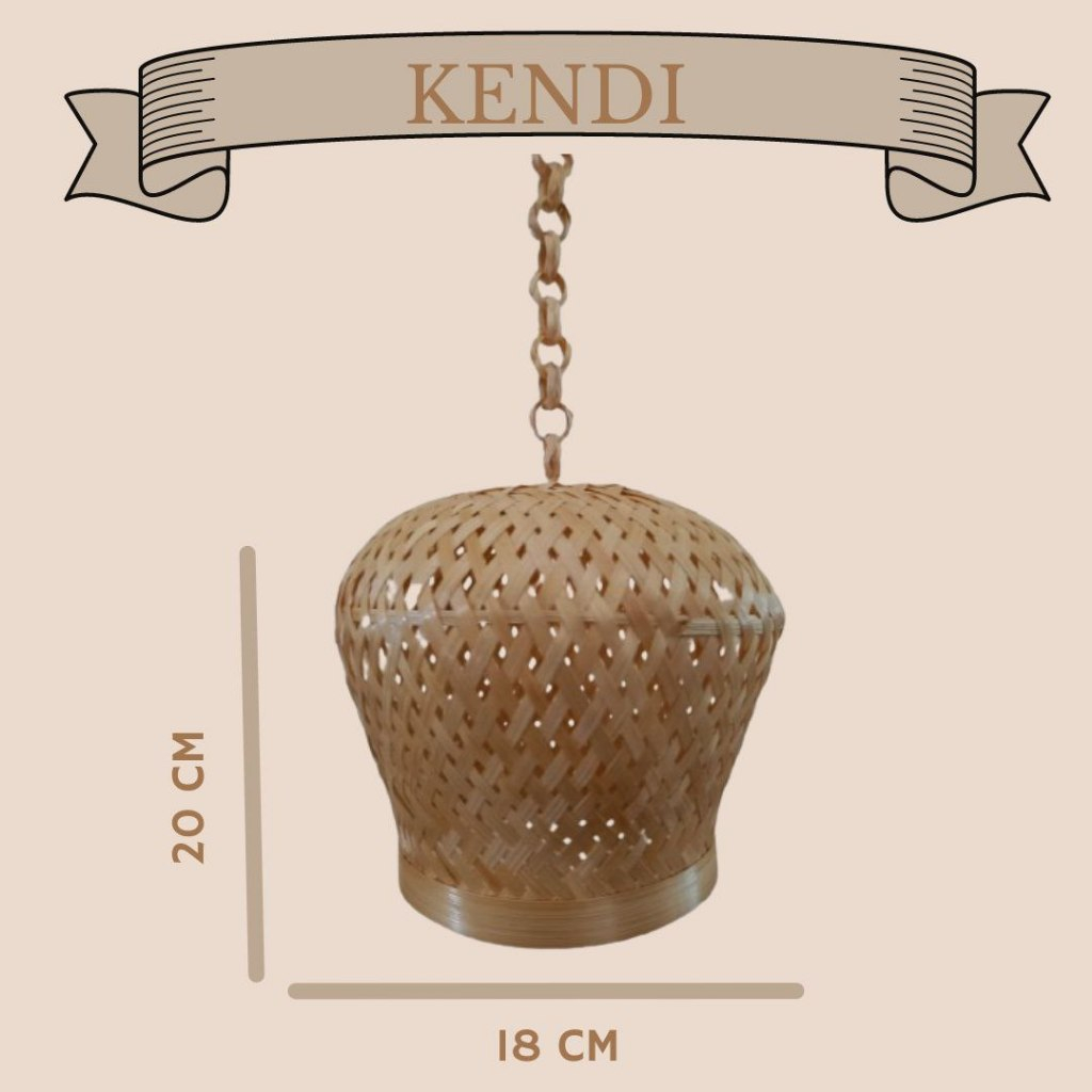 kap lampu gantung lampion - kap lampu bambu dekorasi