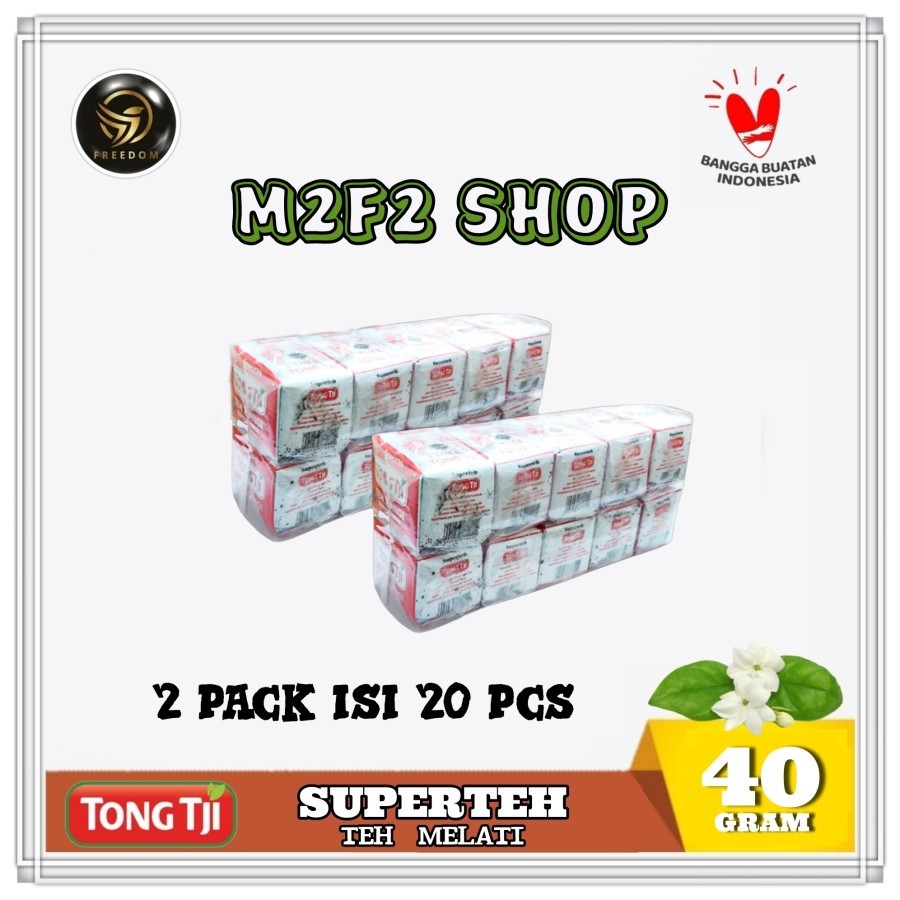 

Teh Bubuk Tong Tji SUPER TEA Jasmine Teh Melati - 40 gr (Kemasan 20 Pcs)