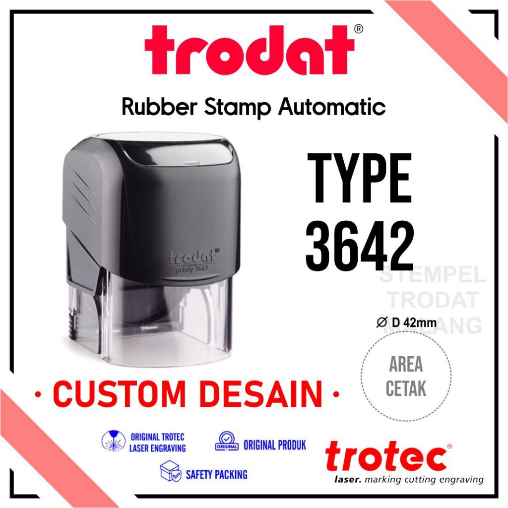 

Stempel Trodat 3642 (Diameter 42 mm) TRODAT BULAT / STEMPEL DINAS / STEMPEL NOTARIS / STEMPEL ORIGINAL