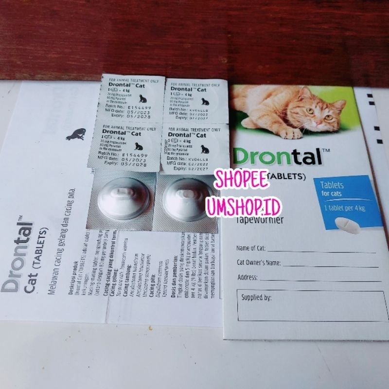 Drontal Cat Obat Cacing Kucing Asli - Drontal Kucing Asli