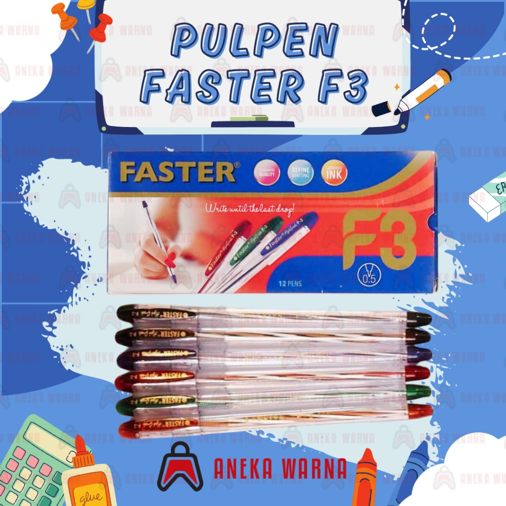 

PULPEN/PEN/BALLPOINT | FASTER F3 0.05 MM (ECER)