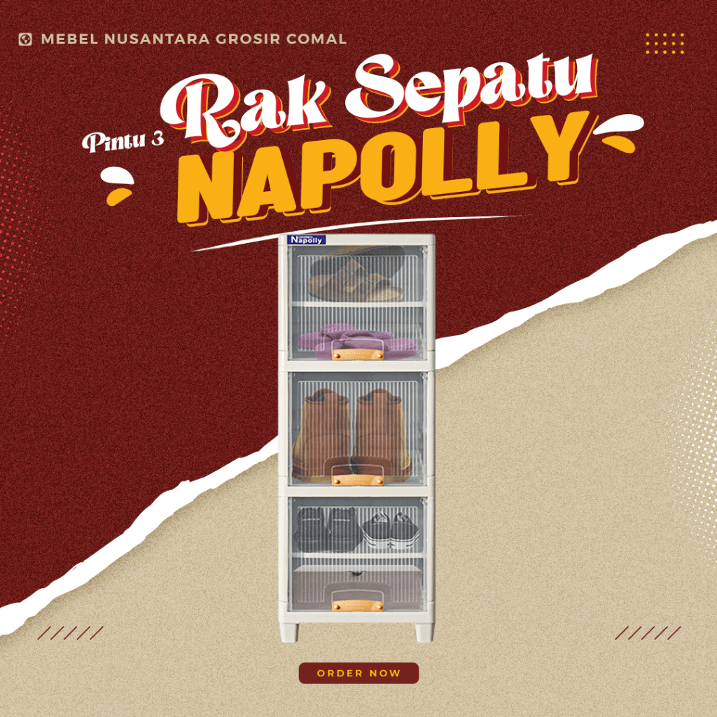 LOCKER BOX NAPOLLY PINTU 3 RAK SEPATU NAPOLLY PINTU 3 ORI| RAK SEPATU NAPOLLY AWET| RAK SEPATU NAPOL