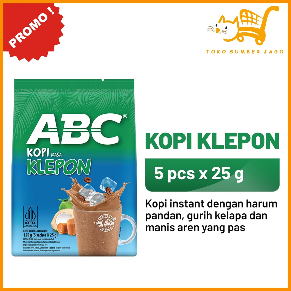 

ABC Kopi Rasa Klepon Bag 5 Sachet x 25gr