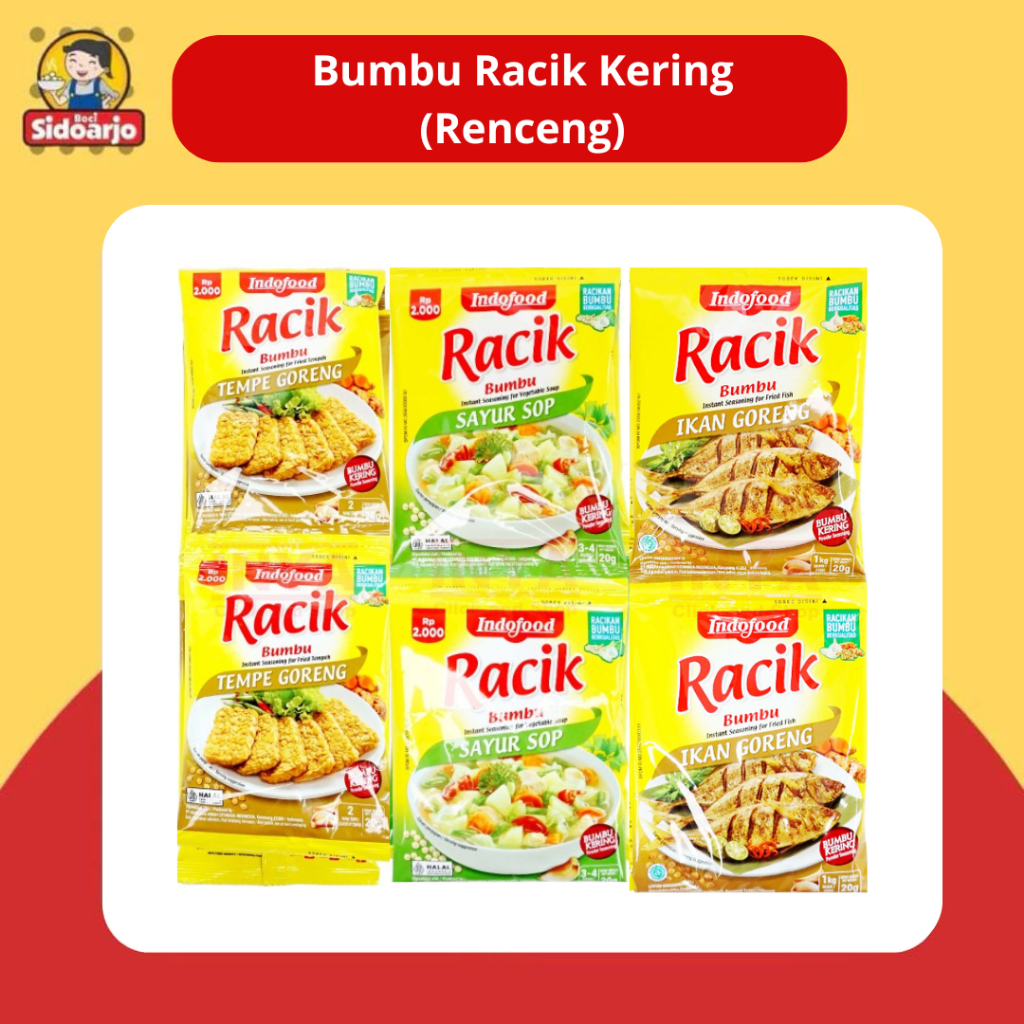 

Bumbu Racik Kering Renceng {10 SACHET} - Bumbu Masak Racik Indofood