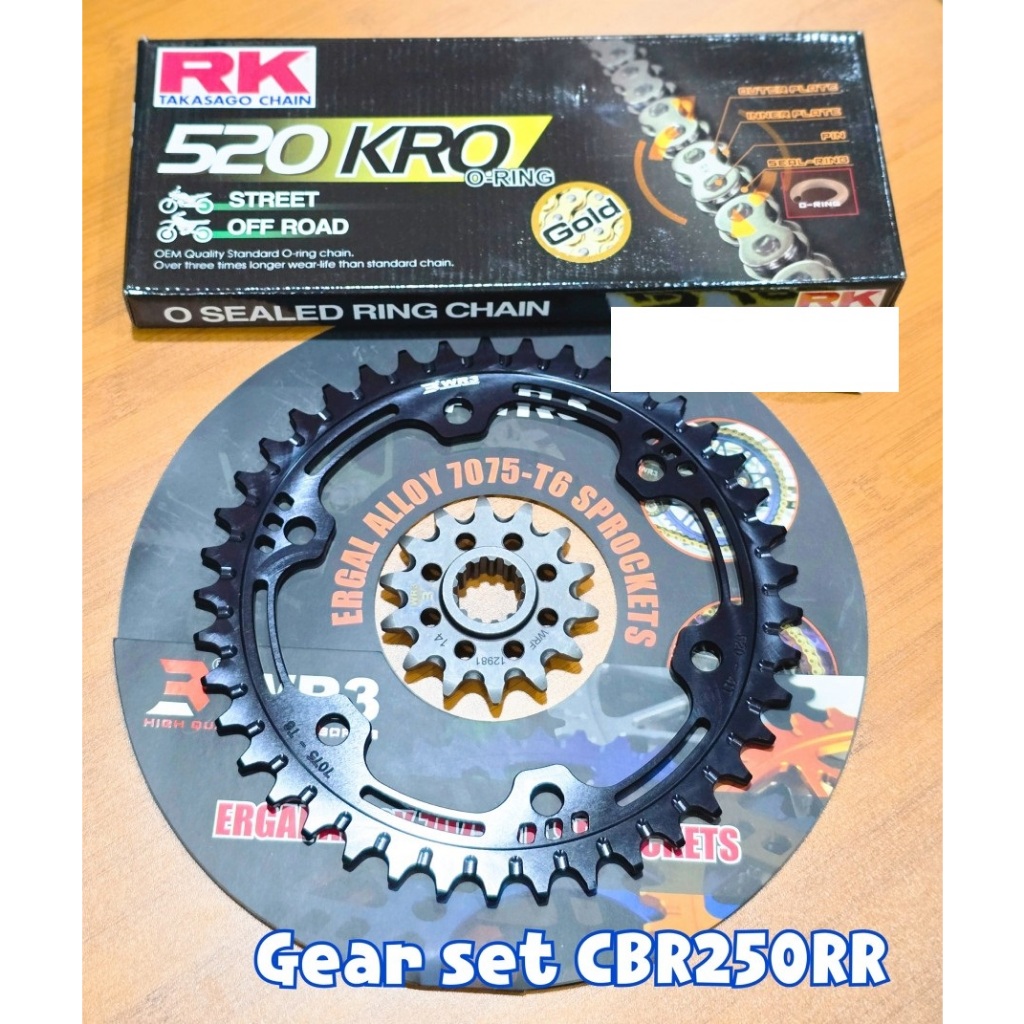 Gear set wr3 cbr250rr depan belakang plug and play gir set honda cbr 250