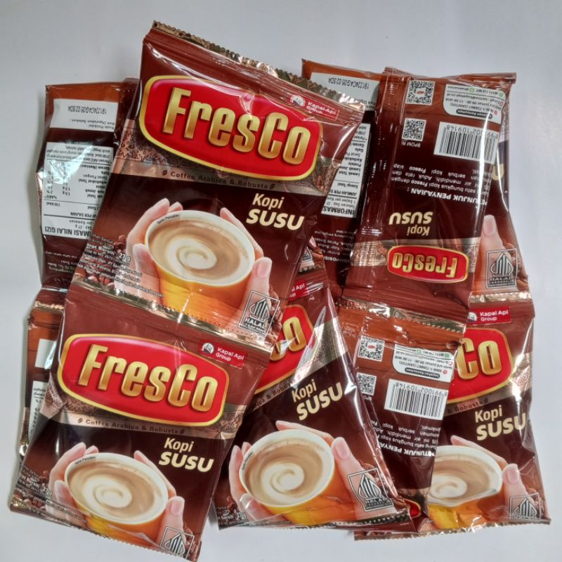 

( 1 renceng isi 10 ) Kopi Fresco Kopi Susu 27gr Sachet Kopi rencengan