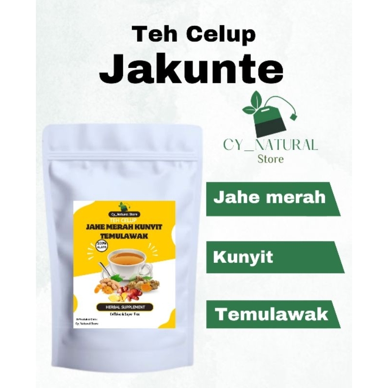 

TEH CELUP JAHE MERAH KUNYIT TEMULAWAK ISI 30 TEA BAG REMPAH HERBAL