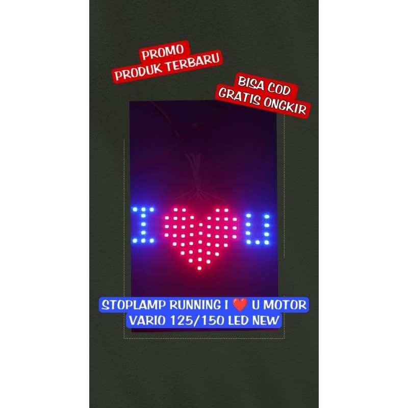 stoplamp running I LOVE YOU motor vario 125/150 new
