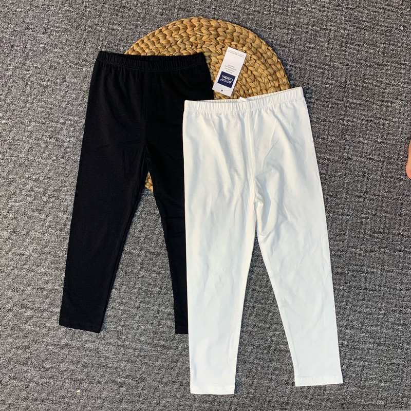 Legging Anak perempuan warna Hitam & Putih umur 4 - 15 Tahun.