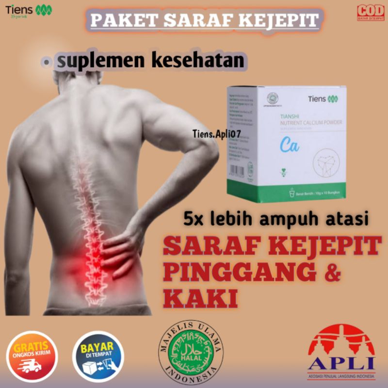 [TERLARIS] PAKET PRODUK TIENS UNTUK SARAF TERJEPIT/KEJEPIT PINGGANG DAN KAKI