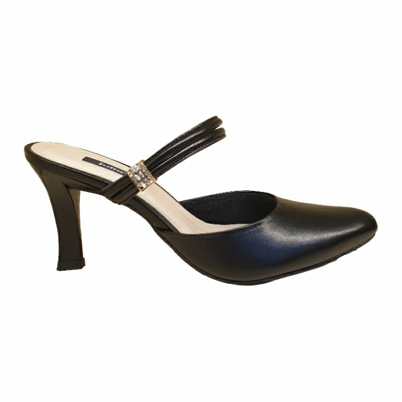 ISM - Sepatu Heels Mules Wanita Hak 8cm Juliar/R.0125 - Heels Mules Simple Wanita