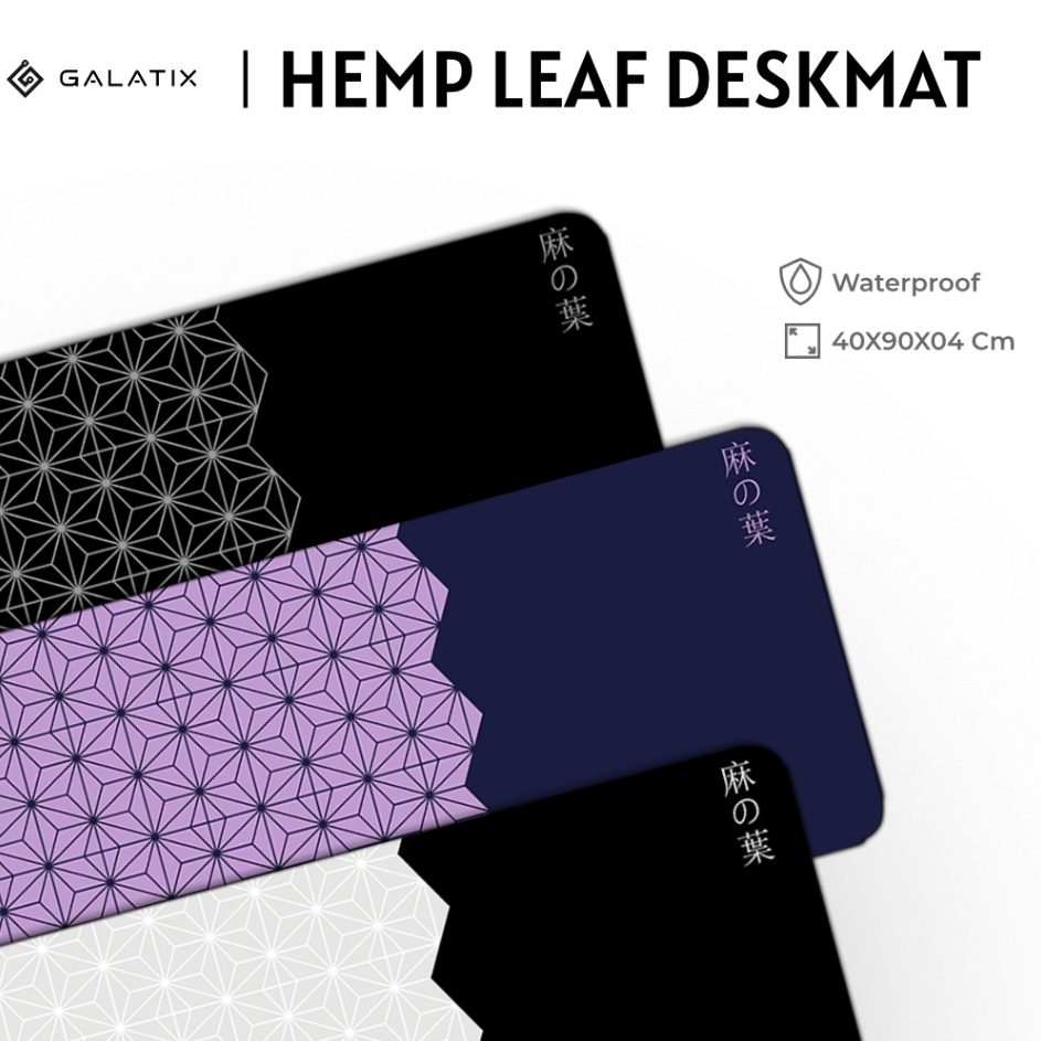 KP8 MousePad Jepang DeskMat Japan Hemp Leaf Japanase By Galatix