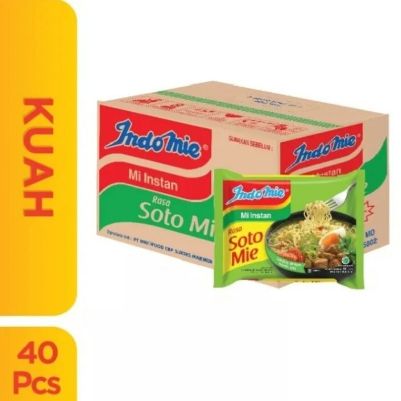 

Indomie Mi Instan Rasa Soto Mie 1 Dus (40x70gr)