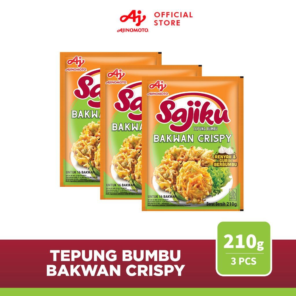 

PROMO 3 PCS SAJIKU TEPUNG BAKWAN CRISPY 210 GRAM