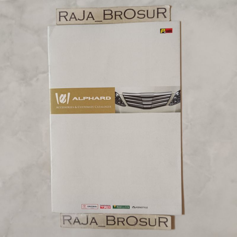Poster brosur katalog booklet Toyota Alphard Accessories & Customize Catalogue JDM