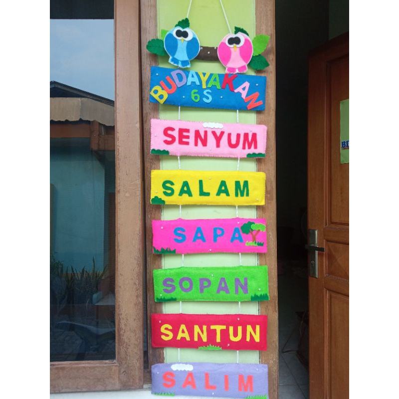 Hiasan dinding Flanel Budayakan 6S