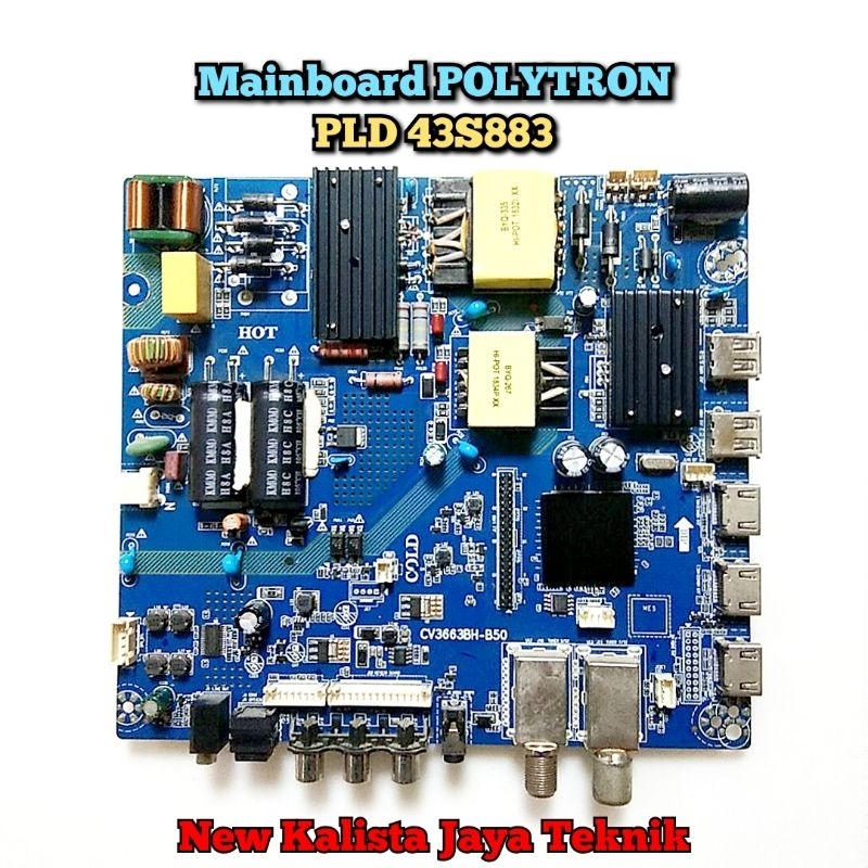 MAINBOARD TV POLYTRON PLD 43S883 ORIGINAL CV3663BH-B50 MB POLYTRON 43S883 MOTHERBOARD TV PLD43S883 M