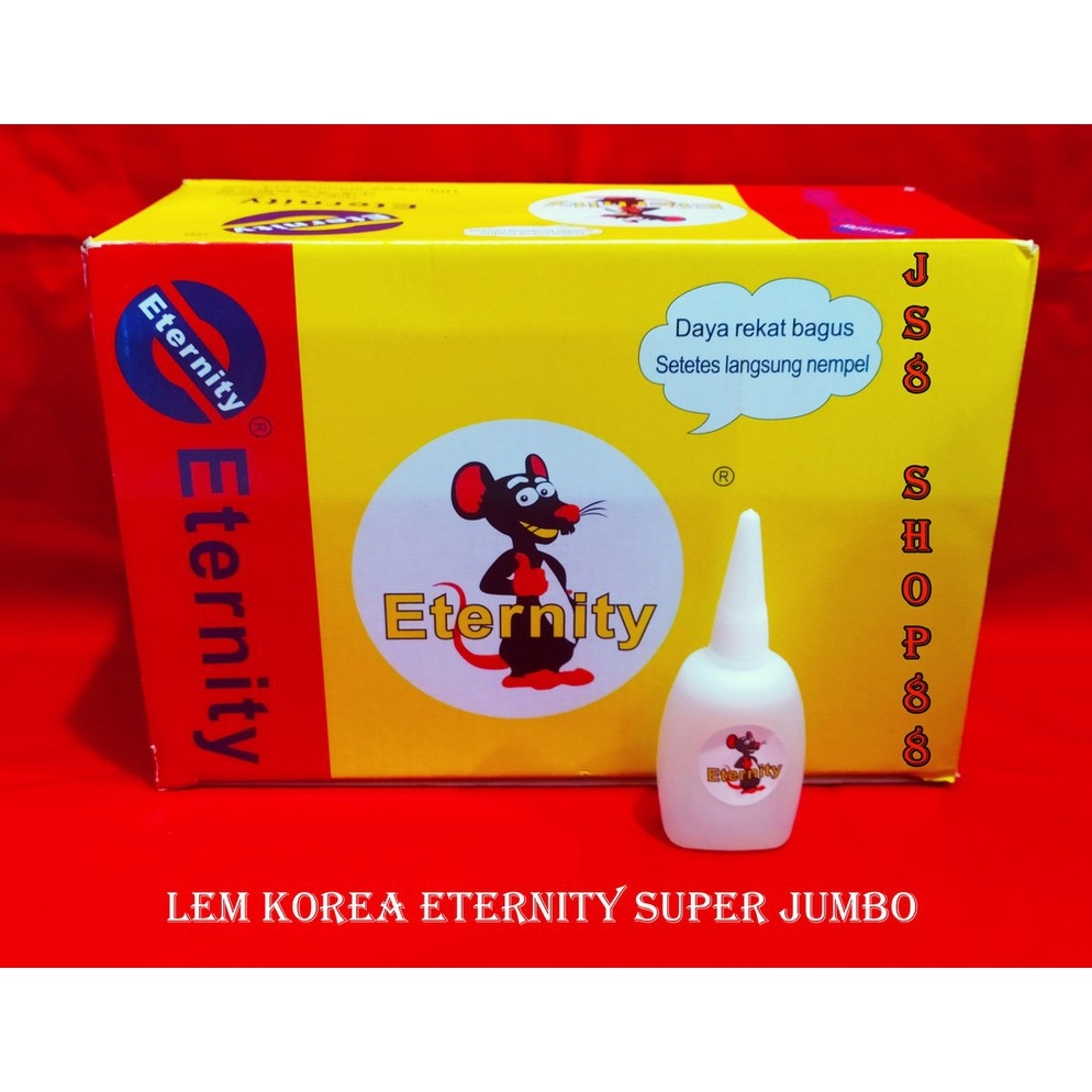 

KODE Q3F8 ISI PER BOX LEM KOREA ETERNITY SUPER JUMBO isi bersih 4 gr isi kotor 5 gr ISI 4 PCS LEM ETERNITY GAMBAR TIKUS ASLI LEM SETAN LEM SERBAGUNA LEM POWER GLUE LEM ALTECO ORIGINIAL Kualitas Bagus Cepat Kering Isi Super Jumbo