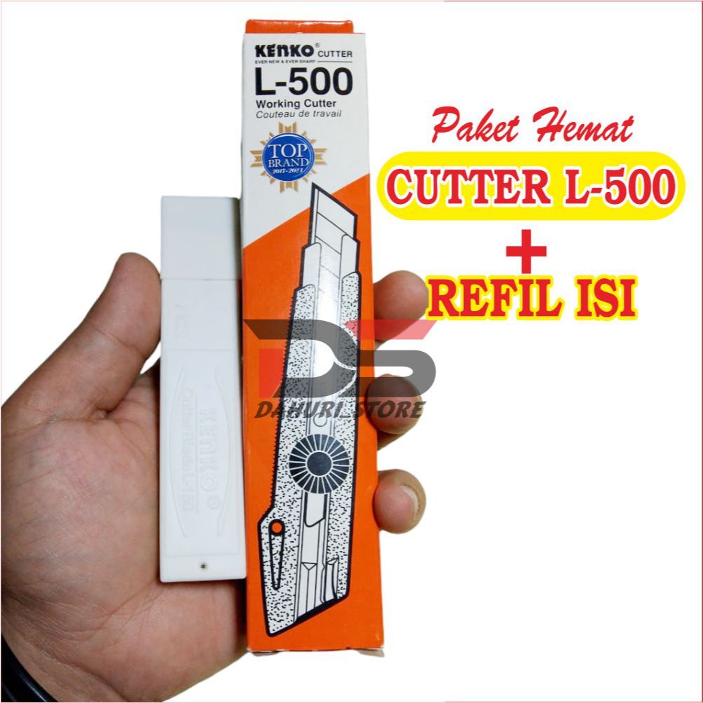 

gk PROMO PAKET CUTTER + REFIL ISI KENKO CUTTER KENKO L- CUTTER BESAR (18 Mm Blade)
