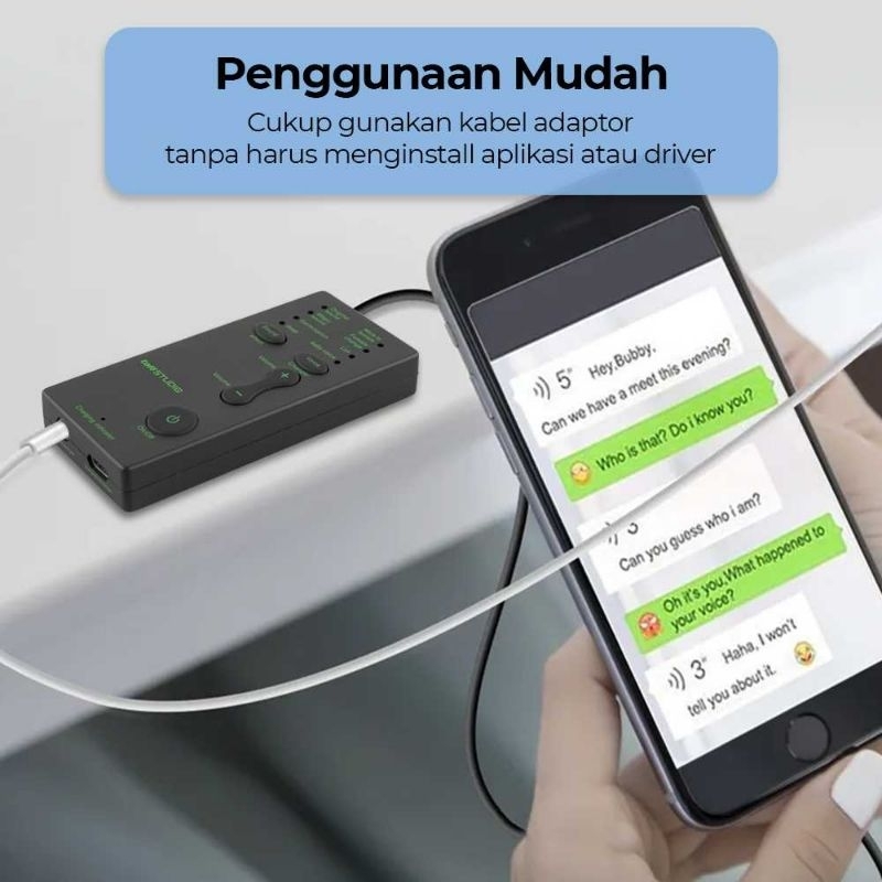 Alat Pengubah Suara Voice Changer Mini Portable voice changer