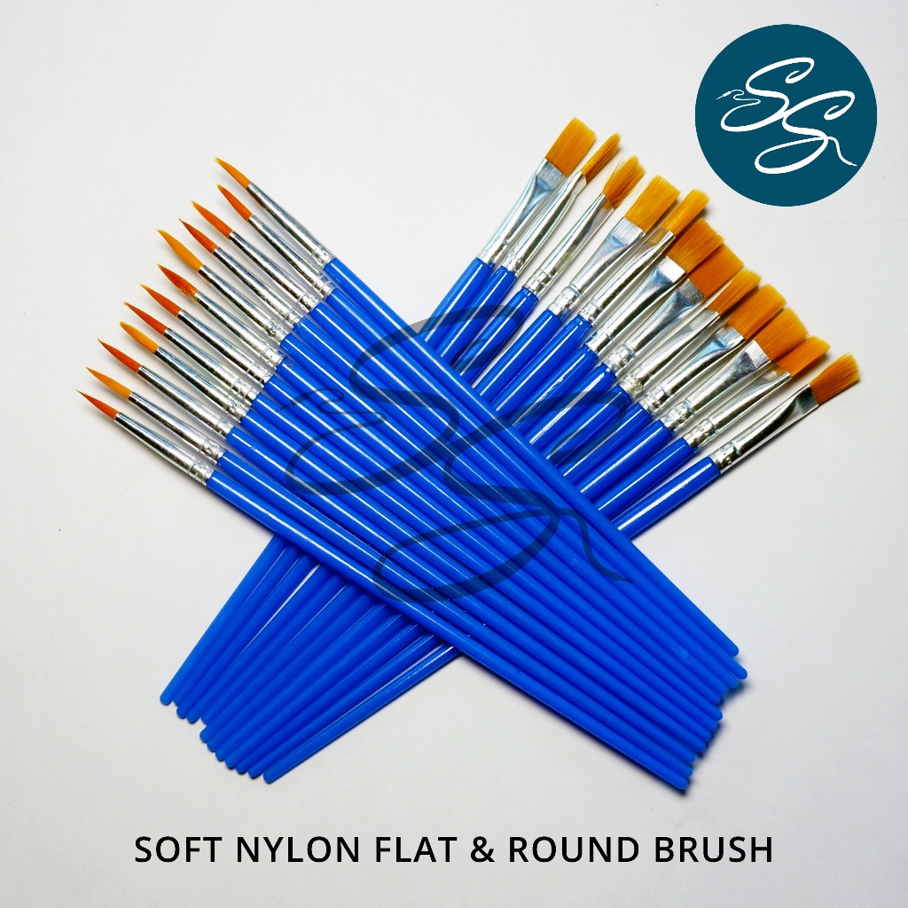 

SS Kuas Repaint Sepatu Tas Bulu Nylon - Flat Round Brush