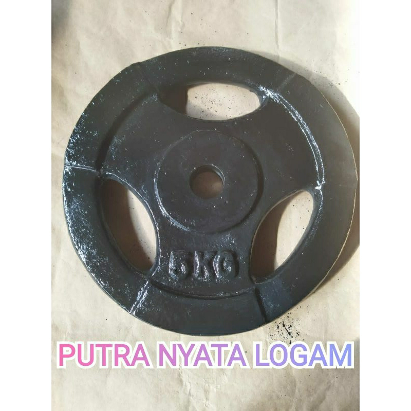 Plate Barbell Dumbell 5kg BAHAN BESI