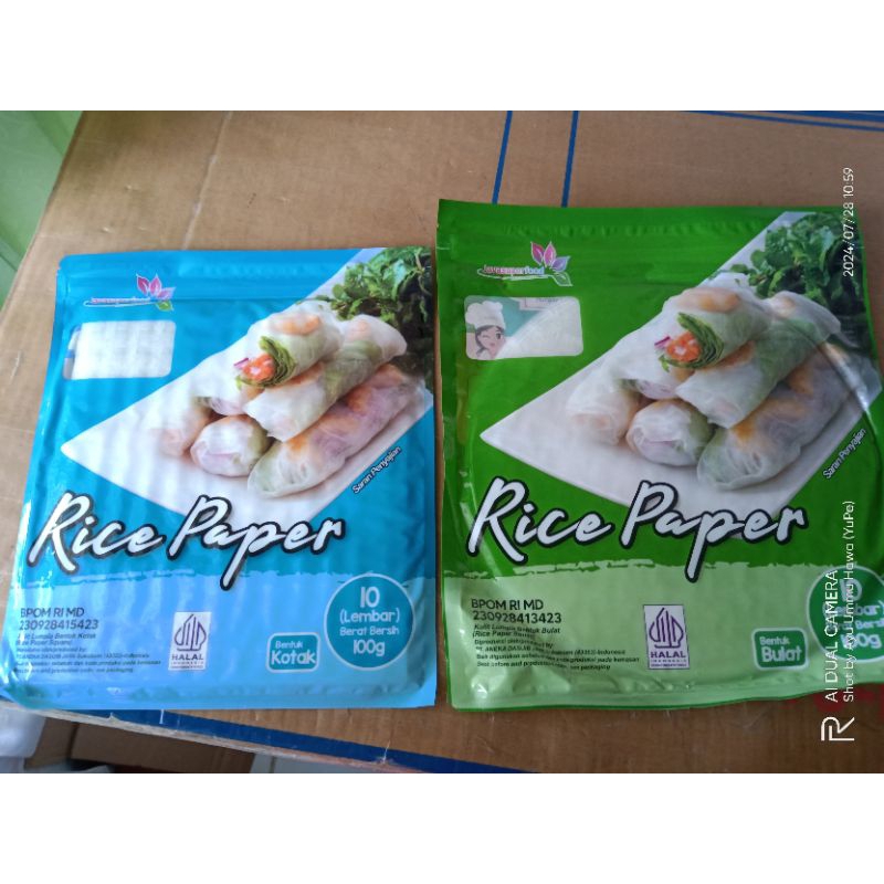 

Rice Paper Bulat dan Kotak / Lumpia Vietnam 10 lembar