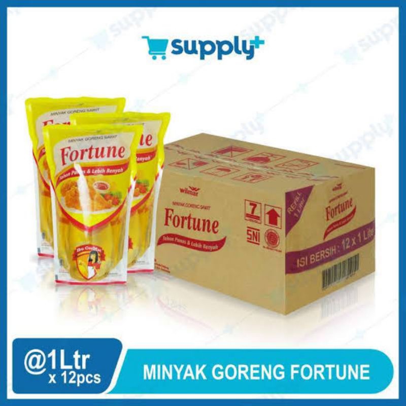 

MINYAK GORENG FORTUNE REFILL 1 LITER 1 KARTON ISI 12 POUCH
