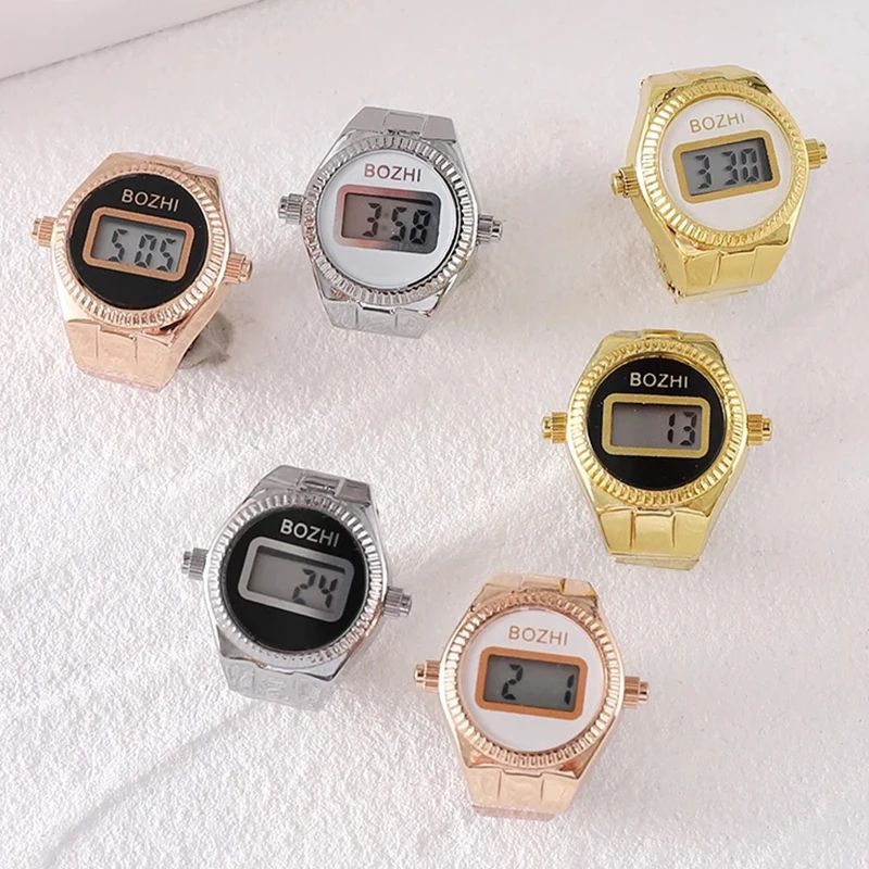 jam cincin Led Digital untuk pria dan wanita