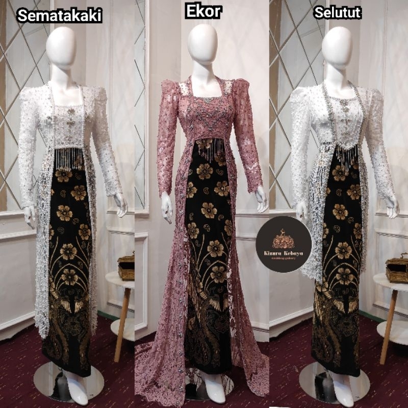 Kebaya Akad Brokat / Santili / Lace Pengantin Tanpa Payet (Kebaya Saja)