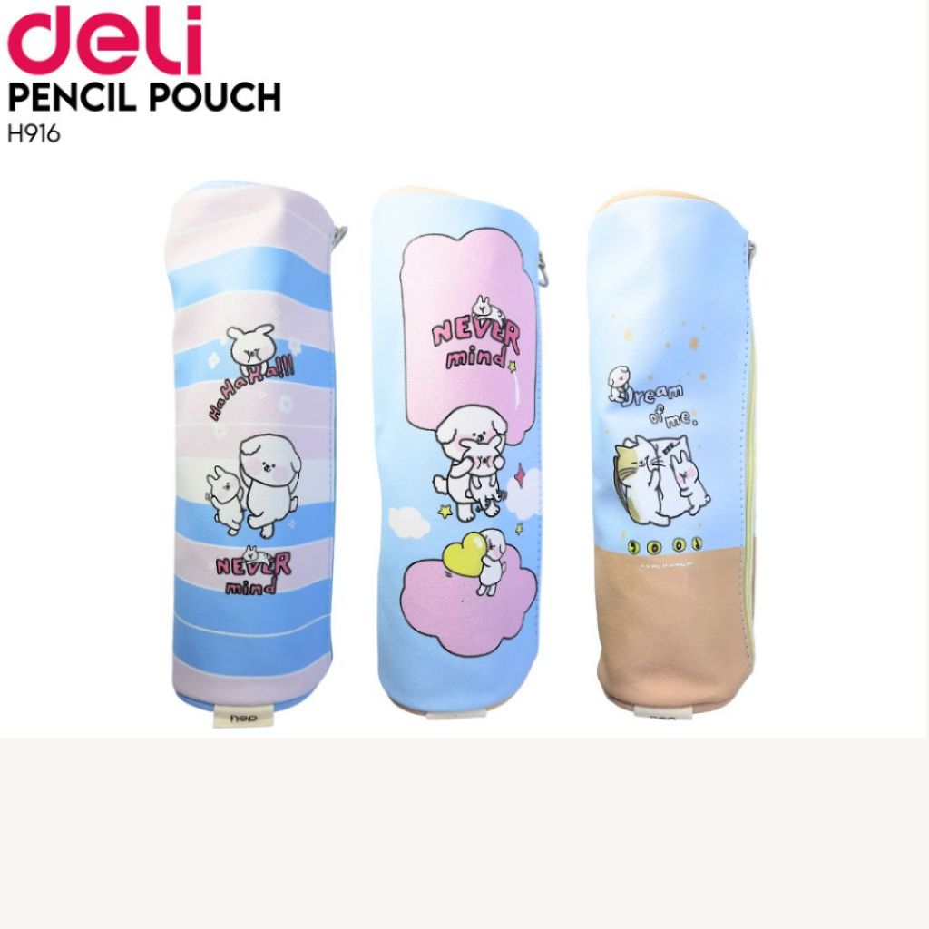 

KOTAK TEMPAT PENSIL KAIN SLETING BULAT DELI H-916 SOUVENIR KADO ANAK