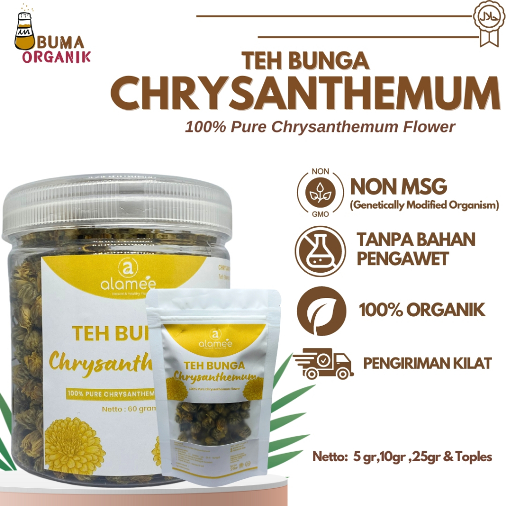 

Teh Bunga Chrysanthemum Tea Krisan Emas Golden Crysant Herbal Alami Organik Crysanthemum All Varian