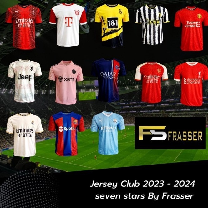 Koleksi Terbaru Frasser Kaos Jersey World Cup Sepakbola Sevenstars By Frasser Tipe 2  Juventus P Pin