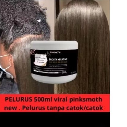 pinksmooth keratin pelurus rambut tanpa catok