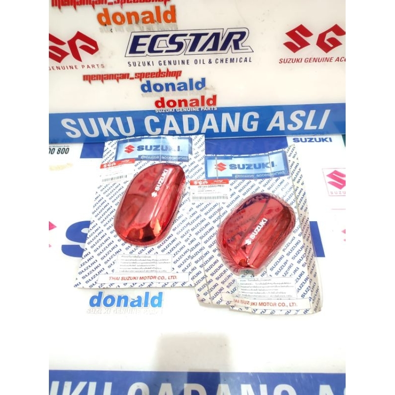 Cover Pelapis Spion MERAH Suzuki Skywave Hayate Spin Skydrive 125 SGA Barang Baru Asli Original SGP